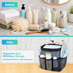 Mesh Shower Caddy Portable - 9 Pockets for College Dorm Room Essential