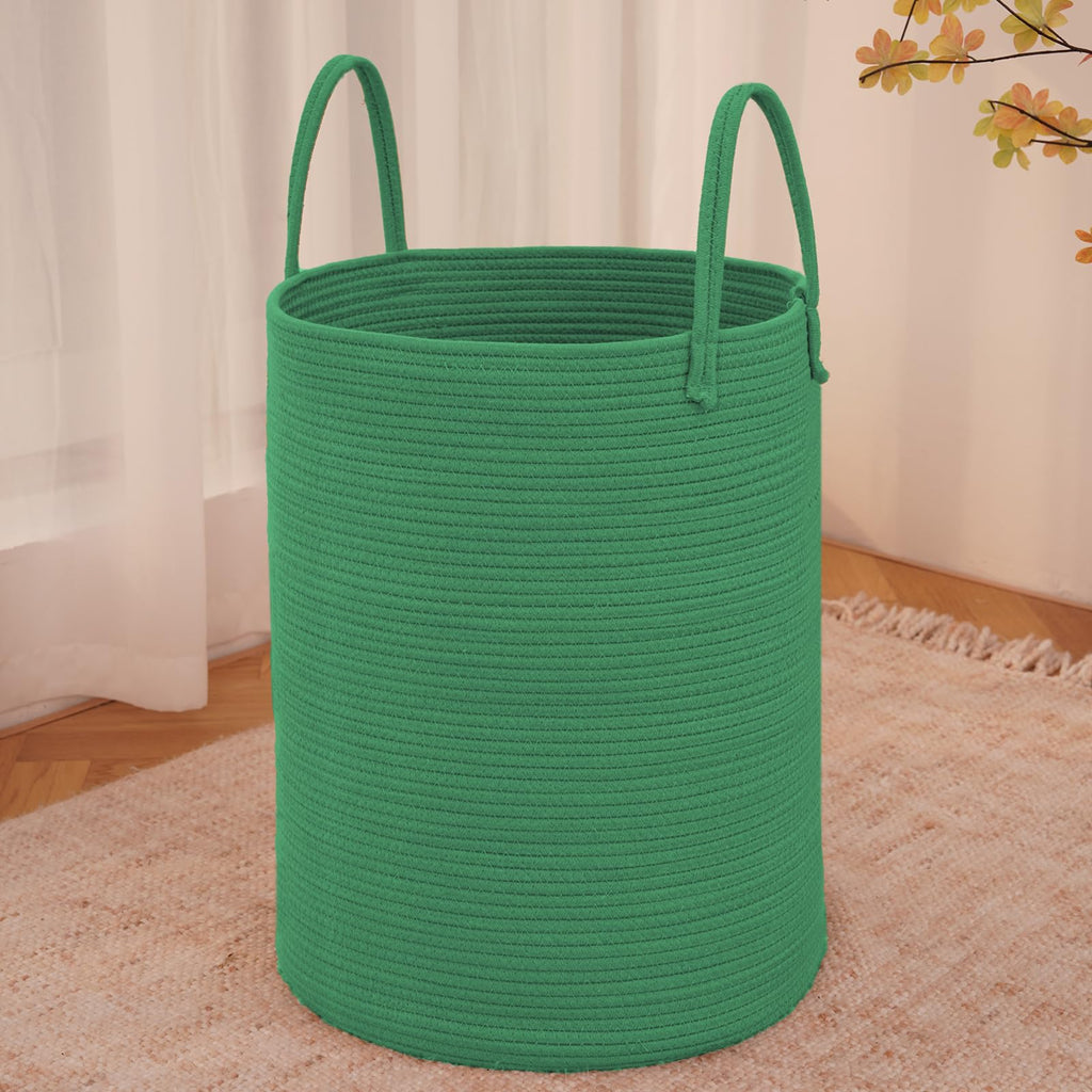 JMvicyroam 60L Cotton Rope Laundry Basket Hamper, Brown