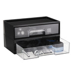 Vtopmart 4 Pack Small Clear Stackable Storage Drawers, Fits Narrow Spaces
