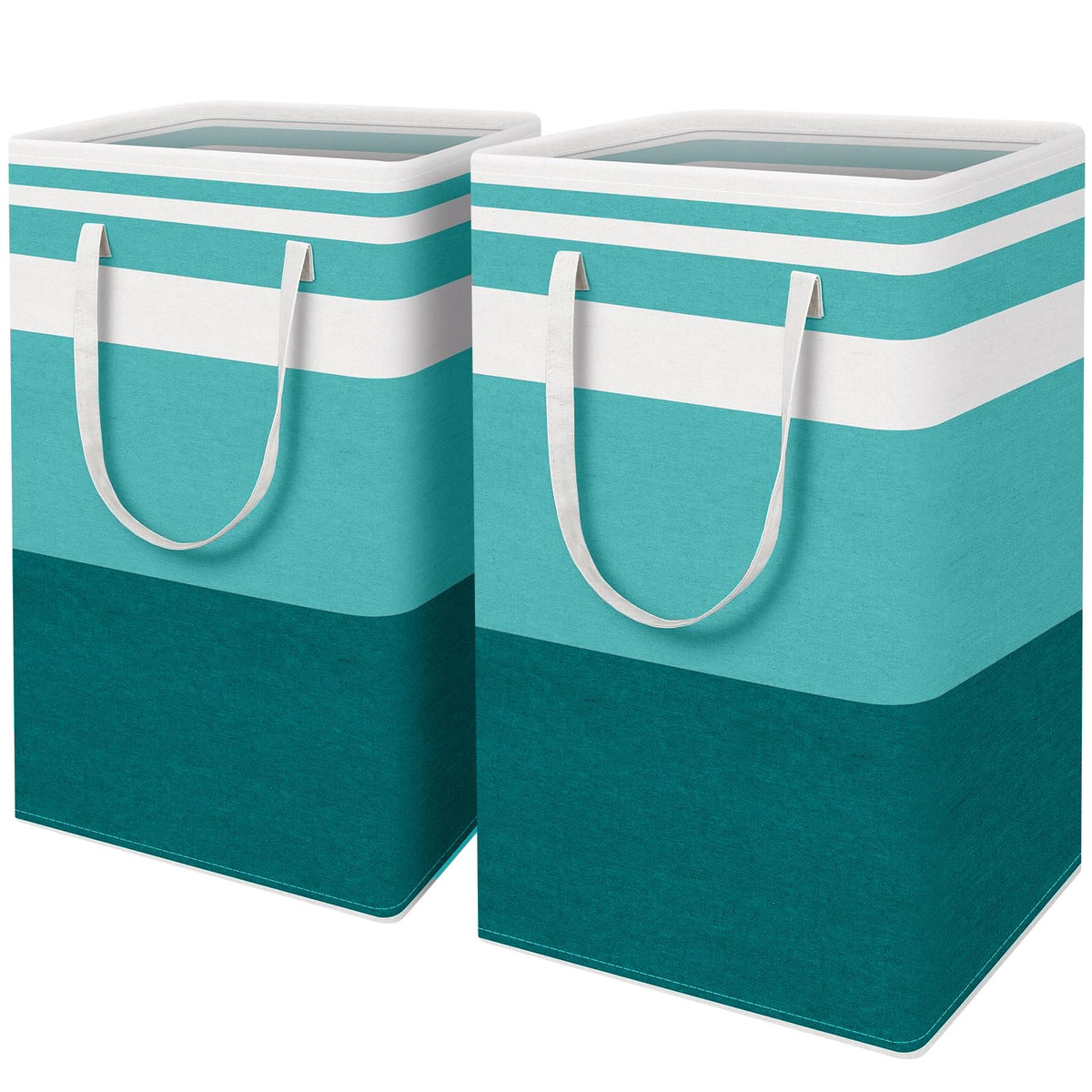 HomeHacks 2 Pack Large Laundry Baskets, Laundry Hampers Bags (Grey 75Lx2)