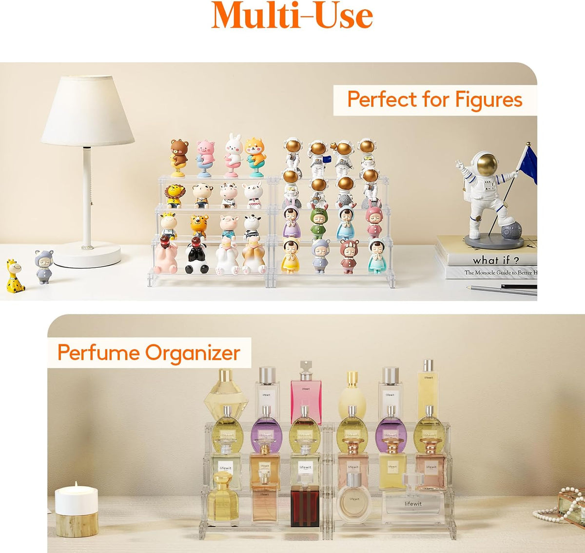 Lifewit Perfume Organizer, Cologne Stand Tool-Free Assembly, 9", 1 Pcs