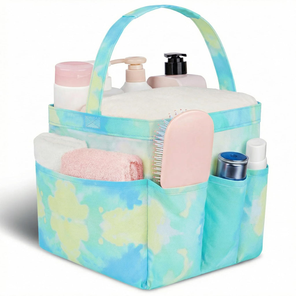 Mesh Shower Caddy Portable - 9 Pockets for College Dorm Room Essential