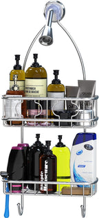 Simple Houseware Stainless Steel Hanging Shower Head Caddy Organizer