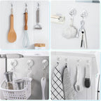 VIS'V Shower Suction Cup Hooks, Removable and Reusable, Clear, Small, 2 Pcs