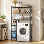 Over The Toilet Storage with Side Rack, 6-Tier Bathroom Organizer Shelf