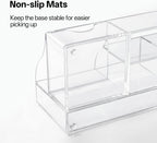 HBlife Makeup Organizer with Drawer – Cosmetic Storage for Vanity, Bathroom Countertop & Dresser, Skincare Organizer with Brush Holder, Beauty Display Case (Clear)