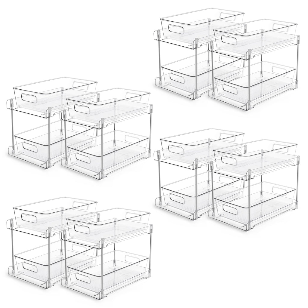 Vtopmart 4 Pack Pull Out Bathroom Under Sink Organizer (S-Standard)