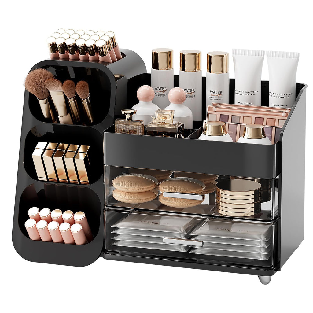 UFORU Makeup Organizer Countertop with Brush Holder for Vanity Bathroom