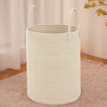 JMvicyroam 60L Cotton Rope Laundry Basket Hamper, Brown