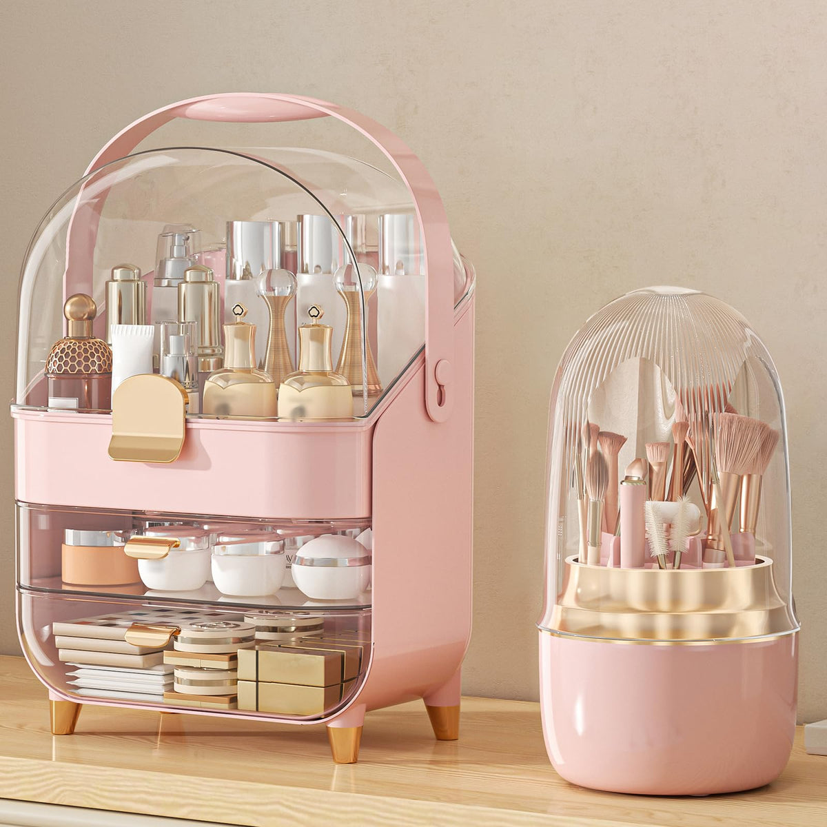 Anylady Makeup Organizer Countertop, Skincare Holder Bathroom Counter Organizer, Storage Box Cosmetic Display Cases, Teen Girl Gifts Make up Organizers for Vanity, Dresser