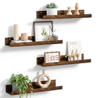 upsimples 4 Pcs 15" Acrylic Shelves for Wall Storage and Organizer, Clear