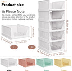 Upgraded Closet Organizers and Storage, Stackable Closet Organizer Basket