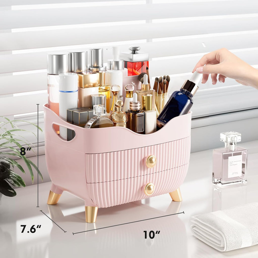 Makeup Organizer Countertop, Large Capacity Skincare Organizer for Vanity