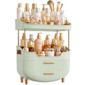 caktraie 4-Tier Makeup Organizer Bathroom Countertop Storage White