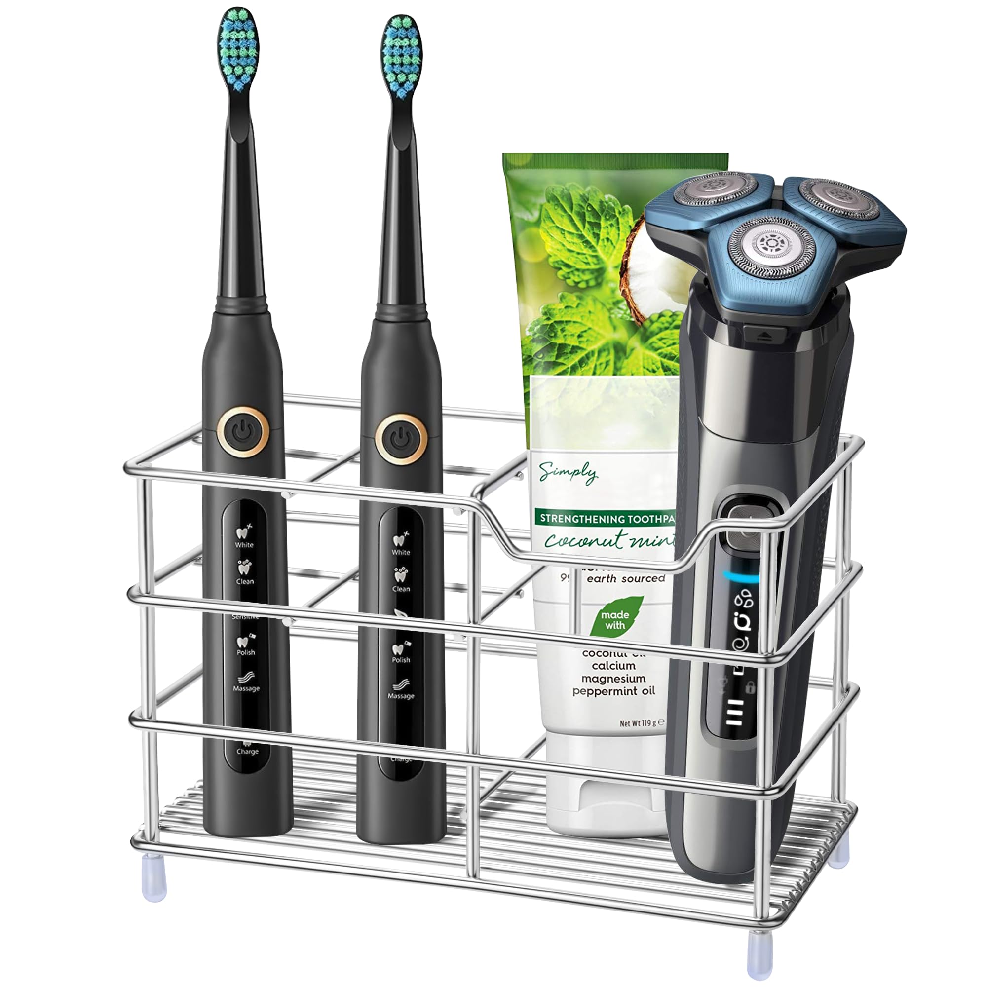 Toothbrush Holders for Bathrooms 304 Stainless Steel Quick Drying Black