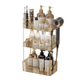 Akinbas 2 Tier Bathroom Organizer Countertop Makeup Perfume Tray Skincare Organizer for Bathroom Dresser Vanity (Green)