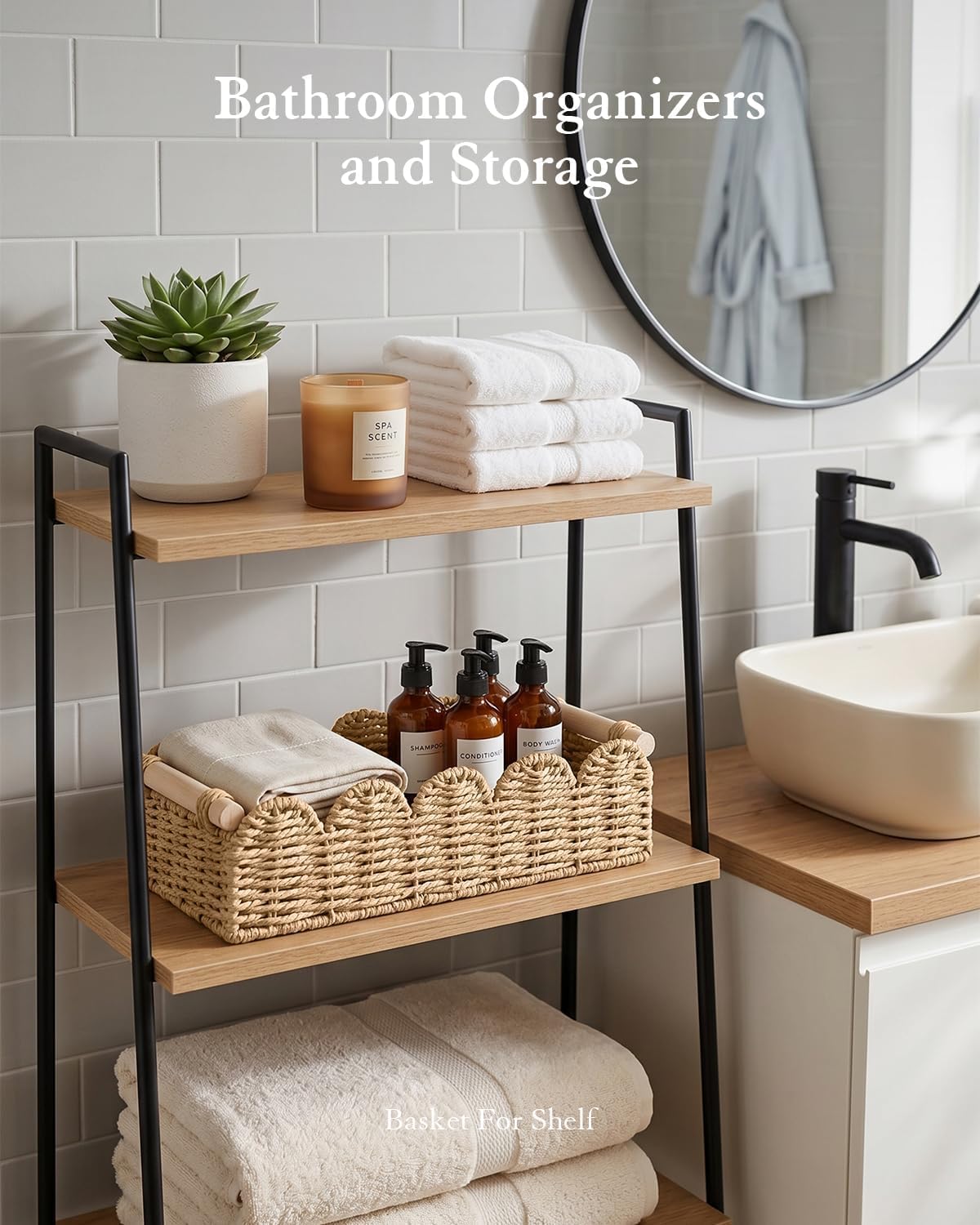 Toilet Paper Storage Basket for Toilet Tank, Bathroom Organizer