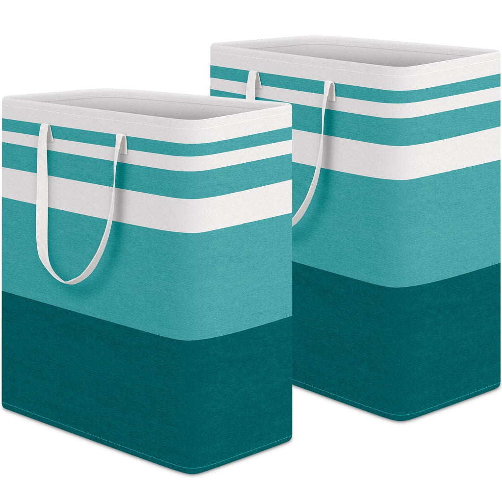 HomeHacks 2 Pack Large Laundry Baskets, Laundry Hampers Bags (Grey 75Lx2)