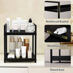 Bathroom Counter Organizer Vanity Storage Countertop Shelf, Small Black