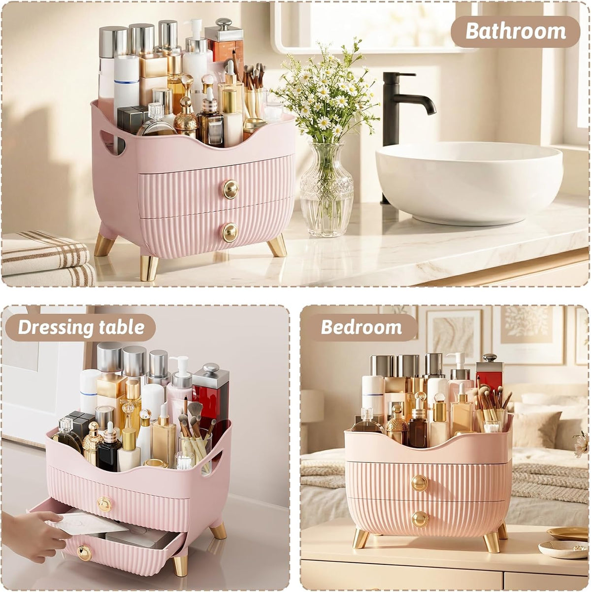 Makeup Organizer Countertop, Large Capacity Skincare Organizer for Vanity