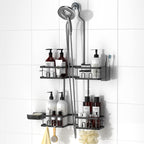 REINHARDT Adjustable Shower Caddy Hanging Rustproof Shower Organizer, Black