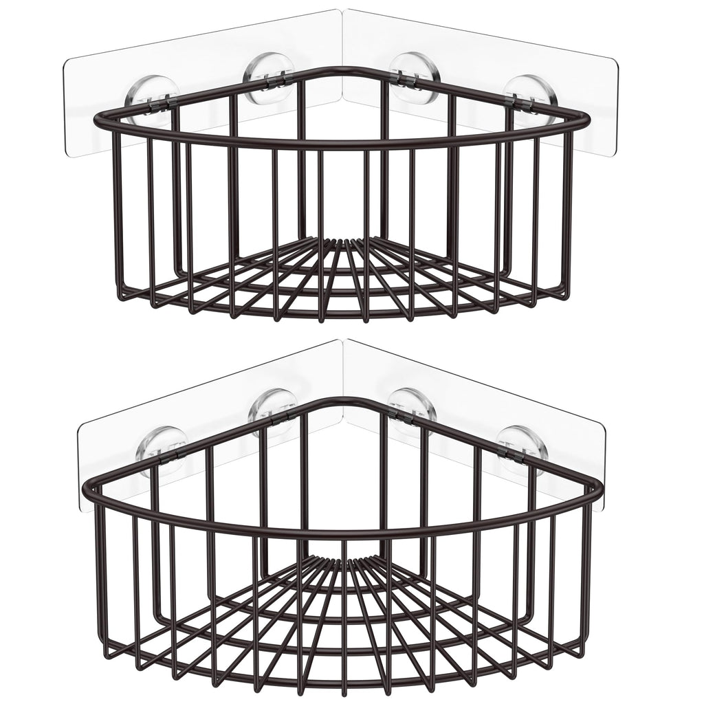 SMARTAKE 2-Pack Corner Shower Caddy, SUS304 Stainless Steel, Silver