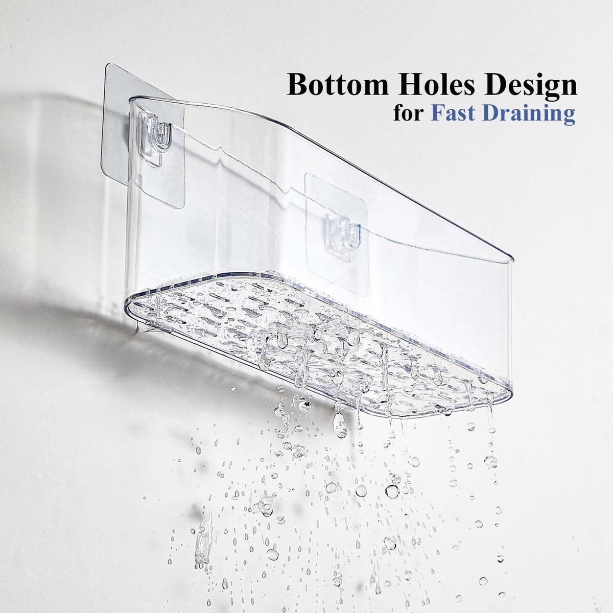 Bath Toy Storage Holder, 2 Pack Clear Bathtub Shower Caddy Shower Organizer