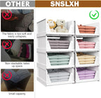 Upgraded Closet Organizers and Storage, Stackable Closet Organizer Basket