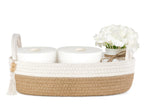 Mkono Toilet Paper Basket, Boho Bathroom Decor, Small Storage Organizer