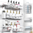 NESOMI 7-Pack Shower Caddy Adhesive,Stainless Steel Shower Organizer Shelf