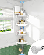 Corner Shower Caddy Tension Pole for Shampoo Holder, Stainless Steel Rod