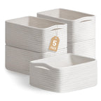 5 Pack Small Woven Storage Baskets for Shelves, Gift Baskets Empty
