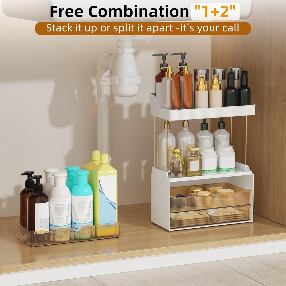 StorBin Arcylic 5-Tier Makeup & Skincare Organizer for Vanity, Bath