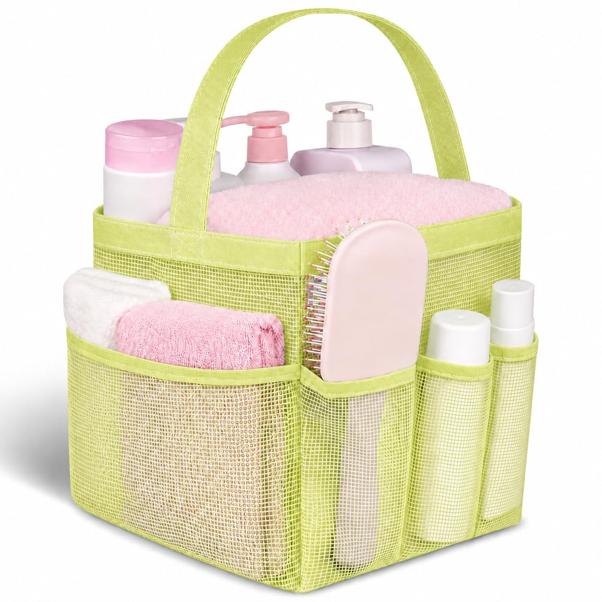 Mesh Shower Caddy Portable - 9 Pockets for College Dorm Room Essential