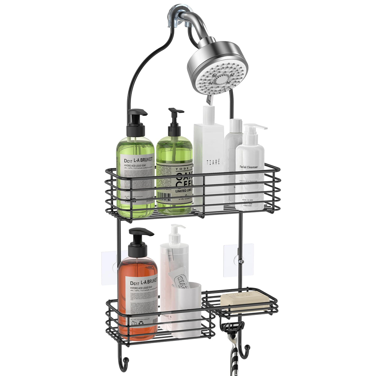 SMARTAKE Hanging Shower Head Caddy, Shower Shelf Organizer, Silver