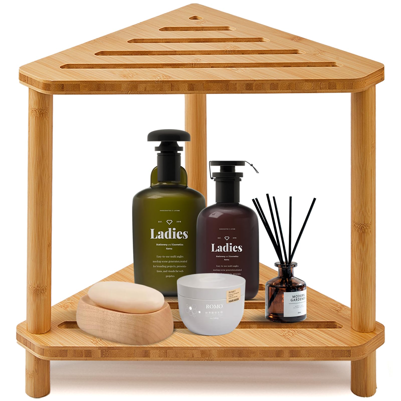 Corner Shelf Shower Caddy Stand 3-Tier,Standing Bathroom Organizer
