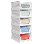 caktraie 4 Pack Stackable Closet Storage Basket - Stackable Storage Bins