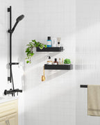 Kitsure Shower Caddy Adhesive, Stylish Shower Organizer, Large, Black