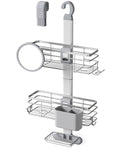 Adjustable Shower Caddy Hanging Over Shower Head, Storage Organizer Rack