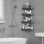 Sotfamily Plastic Shower Caddy Corner (for 90° Only), 4 Pack, Black