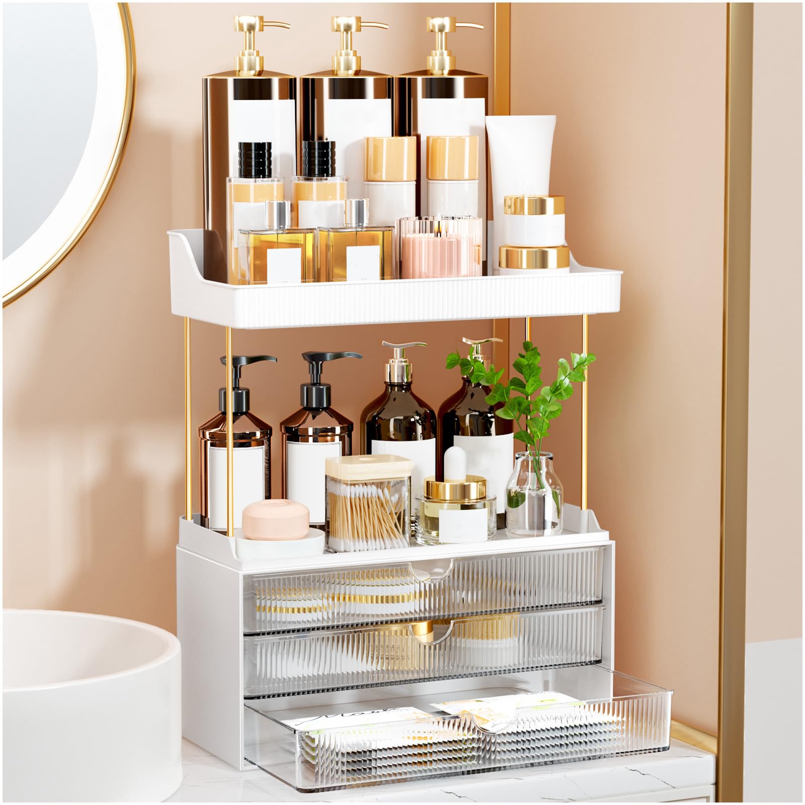 StorBin Arcylic 5-Tier Makeup & Skincare Organizer for Vanity, Bath