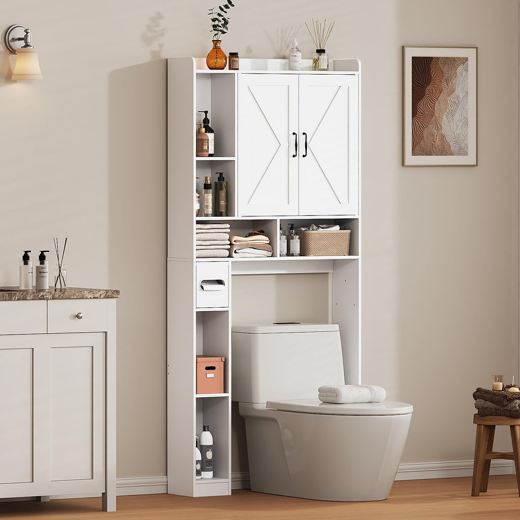 Over the Toilet Storage Cabinet, 31”W Bathroom Organizer