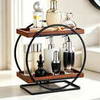 Bathroom Counter Organizer, 2-Tier Black Perfume Organizer Dresser
