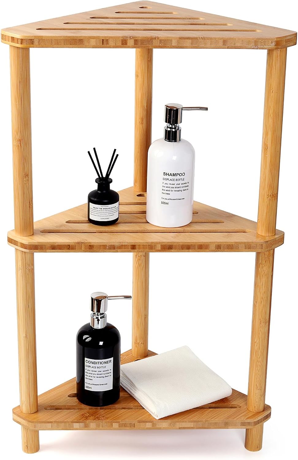 Corner Shelf Shower Caddy Stand 3-Tier,Standing Bathroom Organizer