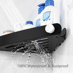 Sotfamily Plastic Shower Caddy Corner (for 90° Only), 4 Pack, Black