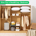 6 Pack Plastic Storage Baskets with Lid,White Stackable Bins