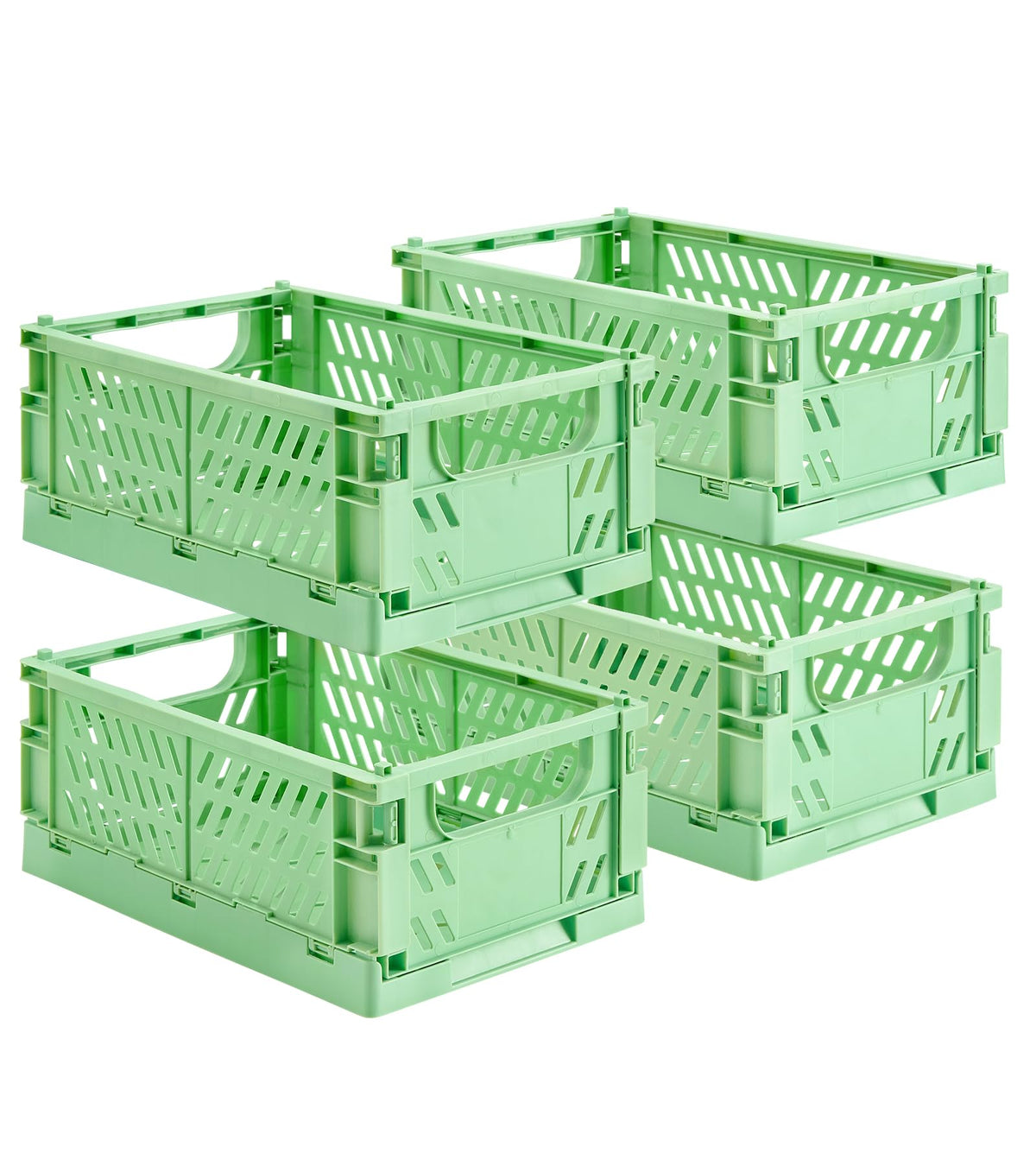 HUUSMOT 6-Pack Collapsible Small Plastic Storage Baskets, 5.9"x3.8"x2.2"