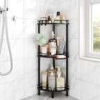 ELYKEN Corner Shower Caddy, 3 Tier Stainless Steel Shower Organizer, White