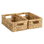 StorageWorks Wicker Baskets, Wicker Storage Baskets for Shelves, 2-Pack