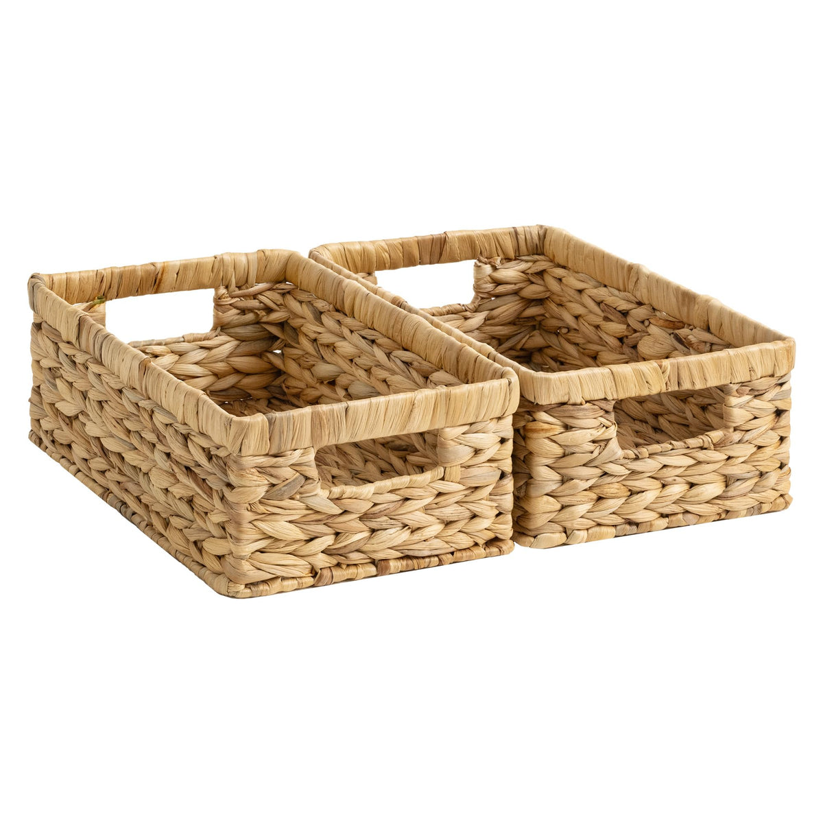 StorageWorks Wicker Baskets, Wicker Storage Baskets for Shelves, 2-Pack